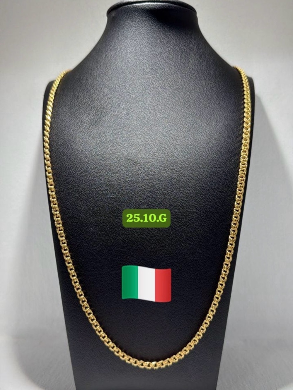 Gold-Tone Men's Chain Necklace - Classic Cuban Link